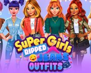 Super Girls Ripped Jeans Outfits