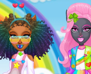 Green Vs Rainbow Fashion Battle