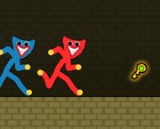 Red and Blue Stickman Huggy