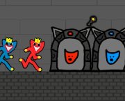 Red and Blue Stickman Huggy 2